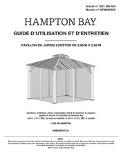 HAMPTON BAY 1001 580 454 Guide D'utilisation Et D'entretien