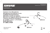 Shure BETA 54 Manuel D'utilisation