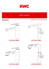 KWC DOMO E 10.701.013.700FL Manuel D'installation Et D'entretien
