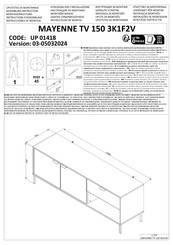 Forma Ideale MAYENNE TV 150 3K1F2V Instructions D'assemblage