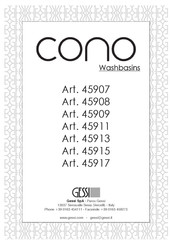 Gessi cono 45909 Instructions De Montage