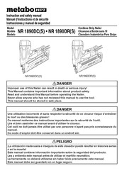 Metabo HPT NR 1890DRS Manuel D'instructions Et De Sécurité