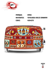 Smeg TSF01DGEU Dolce&Gabanna Manuel D'utilisation