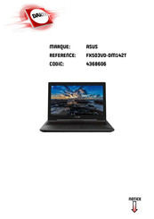 Asus FX503VD-DM142T Manuel Électronique