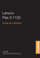 Lenovo Flex 3-1130 Guide De L'utilisateur