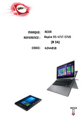 Acer Aspire R14 Manuel D'utilisation