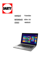 Toshiba KIRA 101 Manuel De L'utilisateur