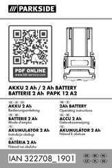 Parkside 322708 1901 Mode D'emploi