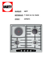 NEFF T 9324 N1 EU INOX Mode D'emploi