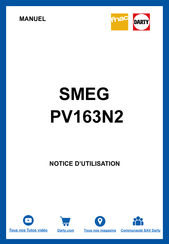 Smeg PV163N2 Mode D'emploi