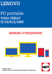 Lenovo I7/16/512/1650 Guide D'utilisation