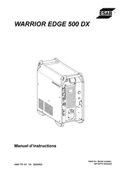 ESAB WARRIOR EDGE 500 DX Manuel D'instructions