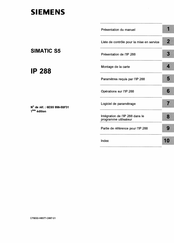 Siemens SIMATIC S5 IP 288 Mode D'emploi