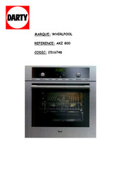 Whirlpool AKZ 800 Notice D'emploi