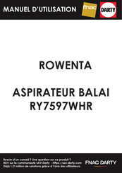 Rowenta Clean&Steam Multi RY7597WHR Guide De L'utilisateur