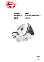 CALOR EXPRESS COMPACT GV7053C0 Mode D'emploi