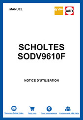 SCHOLTES SODV9610F Manuel D'utilisation