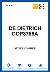 De Dietrich DOP8786A Mode D'emploi