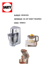 Kenwood PROSPERO KM 287 Instructions