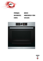 Bosch HBG6760S1F INOX Notice D'utilisation