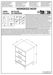 Dedeman MONDEGO NO3F UP 01138 Instructions D'assemblage