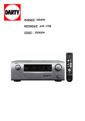 Denon AVR-1708 Manuel De L'utilisateur