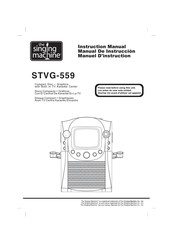 Singing Machine STVG-559 Manuel D'instructions