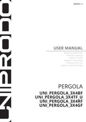 UNIPRODO UNI PERGOLA 3X4GF Manuel D'utilisation