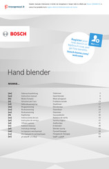 Bosch MSM6B150 Mode D'emploi