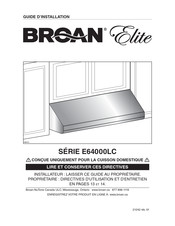 Broan Elite E6430SSLC Guide D'installation