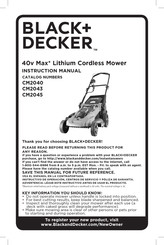 Black & Decker CM2043 Manuel D'instructions