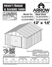 Arrow Storage Products CLG1214SG Manuel De L'utilisateur Et Guide D'assemblage