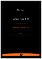 Lenovo TAB 2 A7-20F Guide De L'utilisateur