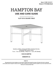 HAMPTON BAY FTS70660-BLK Guide D'utilisation Et D'entretien