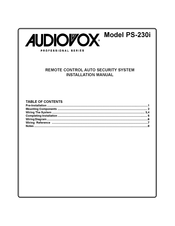 Audiovox Professional PS-230i Manuel D'installation