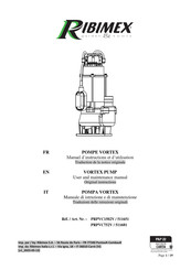 Ribimex 511651 Manuel D'instructions Et D'utilisation