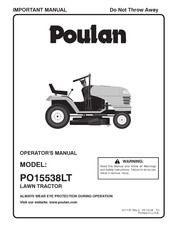 Poulan PO15538LT Manuel D'utilisation