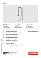 Franke EXOS625EB Notice De Montage Et De Mise En Service