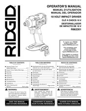 RIDGID R862301 Manuel D'utilisation