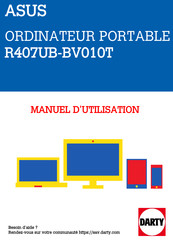 Asus R407UB-BV010T Manuel De L'utilisateur