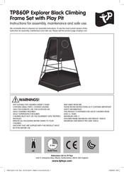 TP TP860P Instructions D'assemblage, D'utilisation Et D'entretien