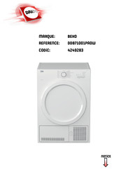 Beko DDB71001PA0W Manuel De L'utilisateur