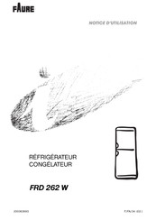 FAURE FRD 262 W Notice D'utilisation