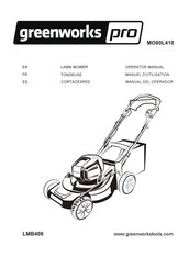 GreenWorks Pro MO80L410 Manuel D'utilisation