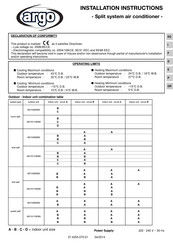 Argo AEI1G80EMX Instructions D'installation