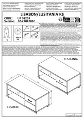 Dedeman LUSITANIA KS UP 01203 Instructions D'assemblage