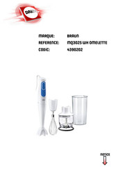 Braun MultiQuick 3 MQ3025WH Mode D'emploi