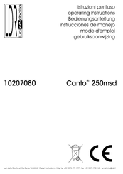 LDR Canto 250msd Mode D'emploi