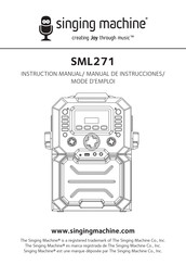 Singing Machine SML271 Mode D'emploi