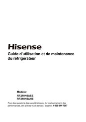 Hisense RF210N6AHE Guide D'utilisation Et De Maintenance